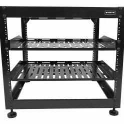 Sanus Component Series AV Rack - 10RU Open Frame Network Rack - 26in - Black -  - CFR1610B1