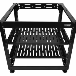 Sanus Component Series AV Rack - 10RU Open Frame Network Rack - 26in - Black -  - CFR1610B1