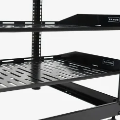 Sanus Component Series AV Rack - 10RU Open Frame Network Rack - 26in - Black -  - CFR1610B1