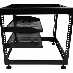 Sanus Component Series AV Rack - 10RU Open Frame Network Rack - 26in - Black -  - CFR1610B1