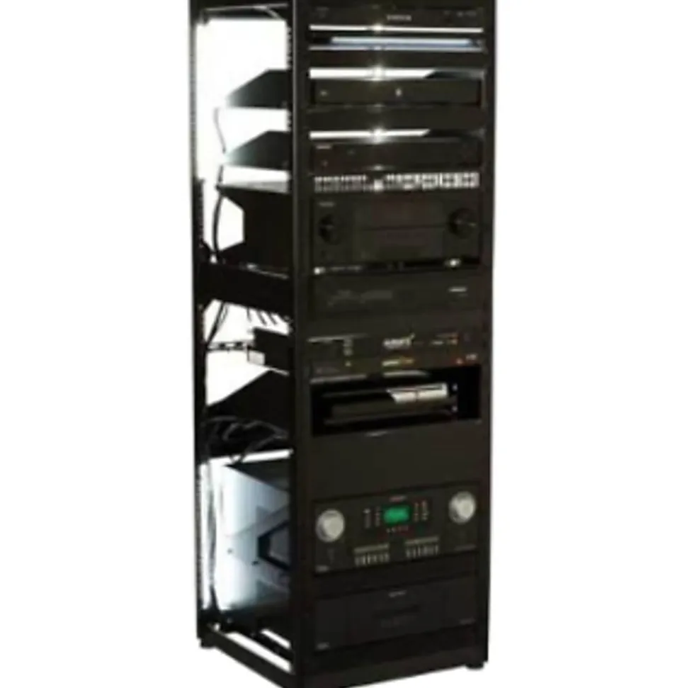 Sanus Component Series 20RU Open Frame Network Rack - AV Rack - 35in - Black - - CFR1620B1