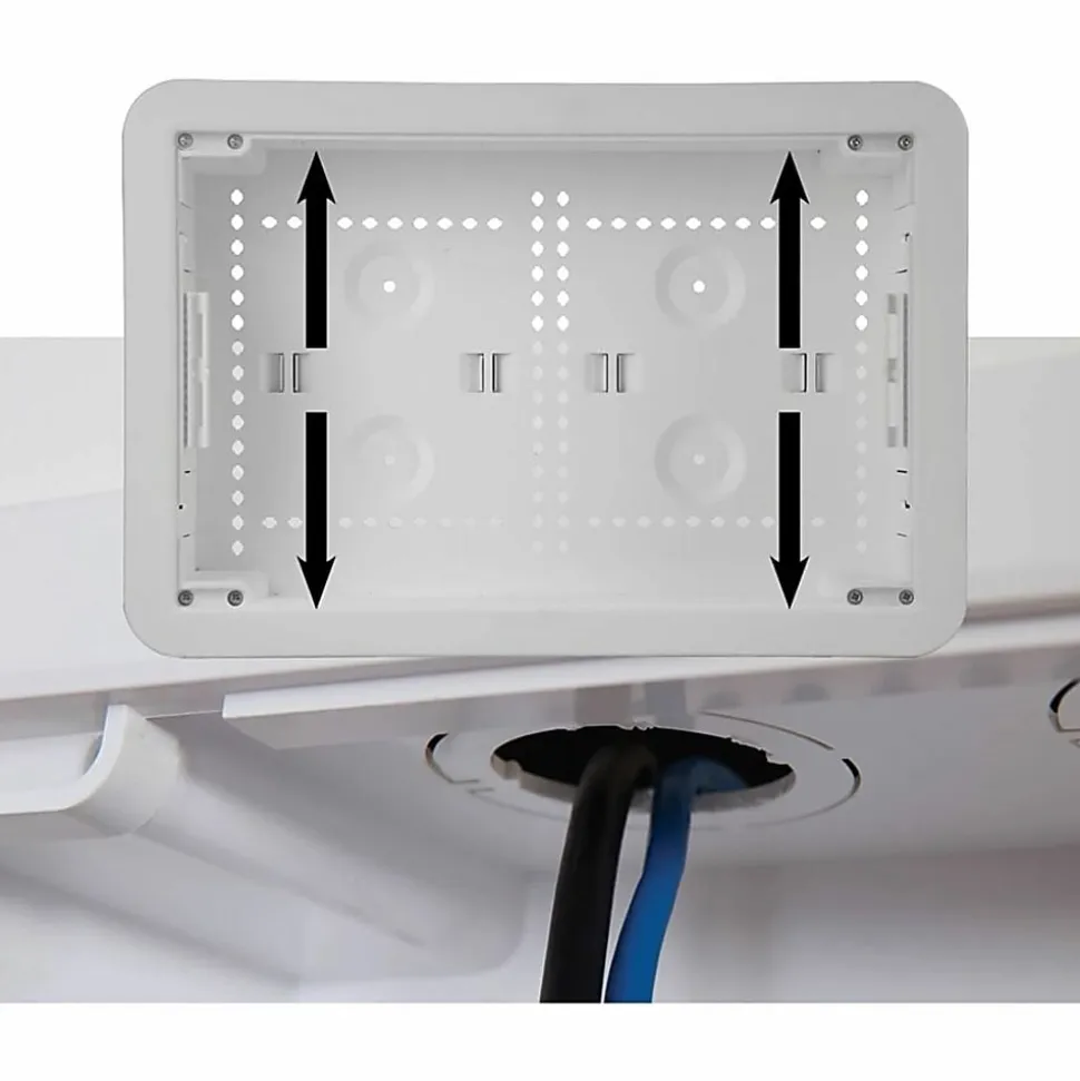 Sanus 17" In-Wall Cable Management TV Media Box - White - Wall Box - White - ABS Plastic