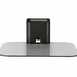 SANUS VMA401-B1 Mounting Shelf for A/V Equipment - Height Adjustable - 15 lb Load Capacity - Glass - 1