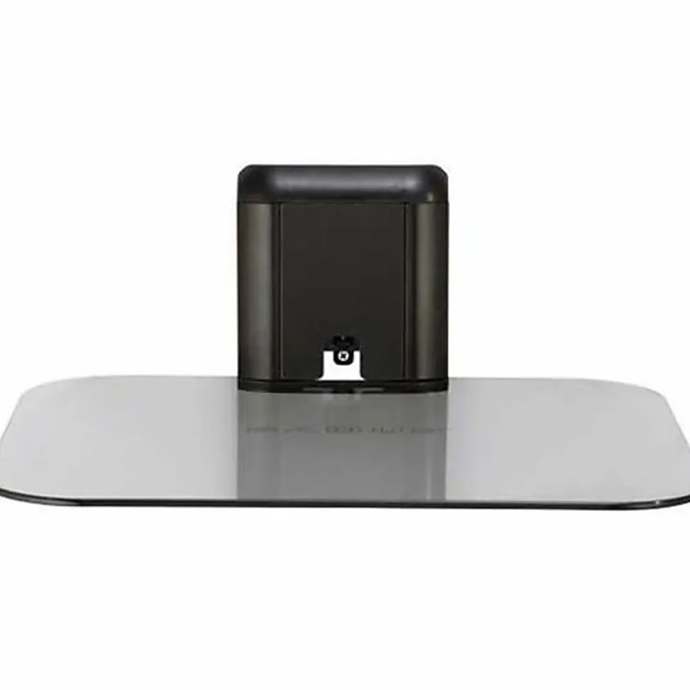 SANUS VMA401-B1 Mounting Shelf for A/V Equipment - Height Adjustable - 15 lb Load Capacity - Glass - 1