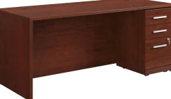 SauderĀ® Affirm Collection Executive Desk With 3-Drawer Mobile Pedestal File, 72"W x 30"D, Classic Cherry