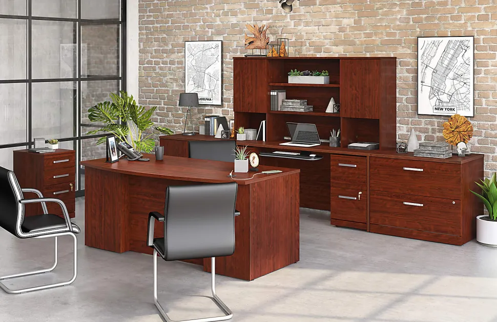 Sauder® Affirm Commercial 35-7/16"W x 23-1/2"D Lateral 2-Drawer File Cabinet, Classic Cherry