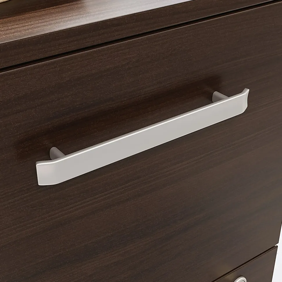 Sauder® Affirm Desk With 2-Drawer Locking Mobile Pedestal File, Noble Elm