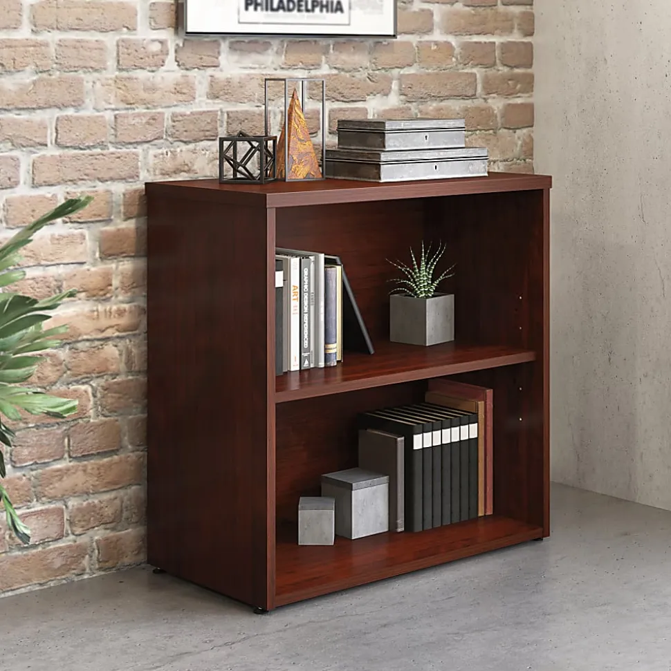 Sauder® Affirm 30”H 2-Shelf Bookcase, Classic Cherry