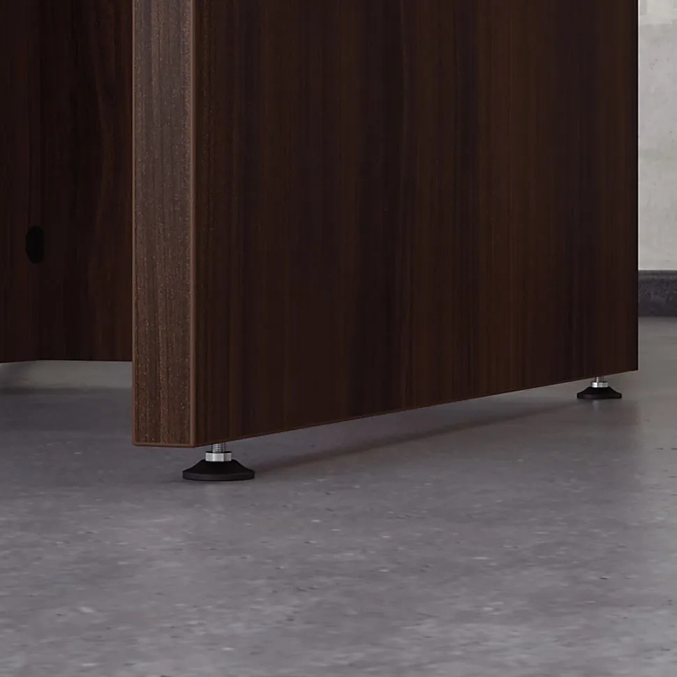 Sauder® Affirm 72"W Bowfront Desk With 2-Drawer Mobile Pedestal File, Noble Elm