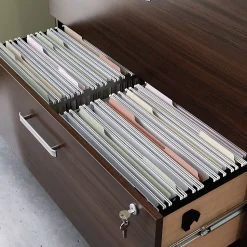SauderĀ® Affirm 72"W Desk With 2-Drawer Locking Lateral File, 72" x 30", Noble Elm