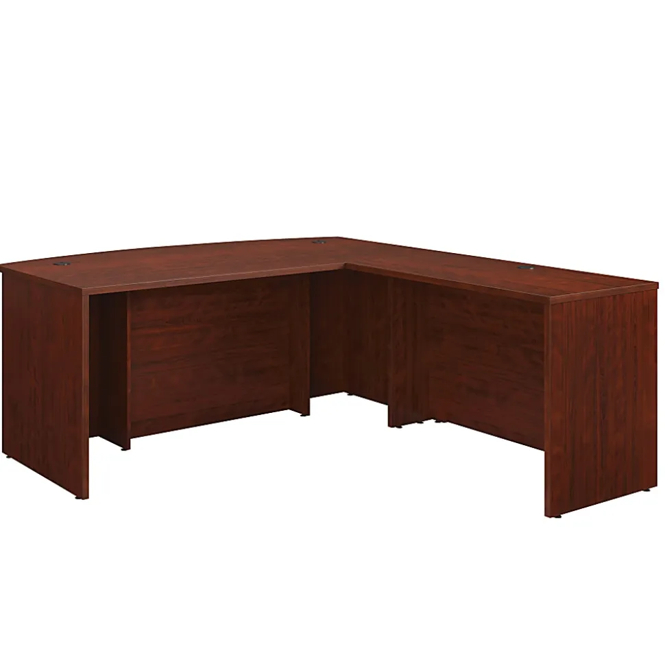 Sauder® Affirm 72"W Executive Bowfront Computer Desk With 42" Return, Classic Cherry