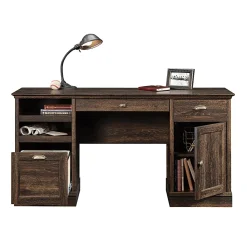 Sauder® Barrister Lane 60"W Executive Computer Desk, Iron Oak