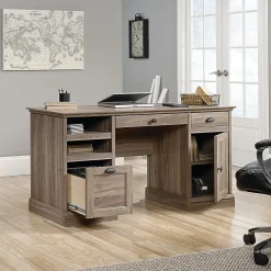 Sauder® Barrister Lane 59"W Executive Computer Desk, Salt Oak