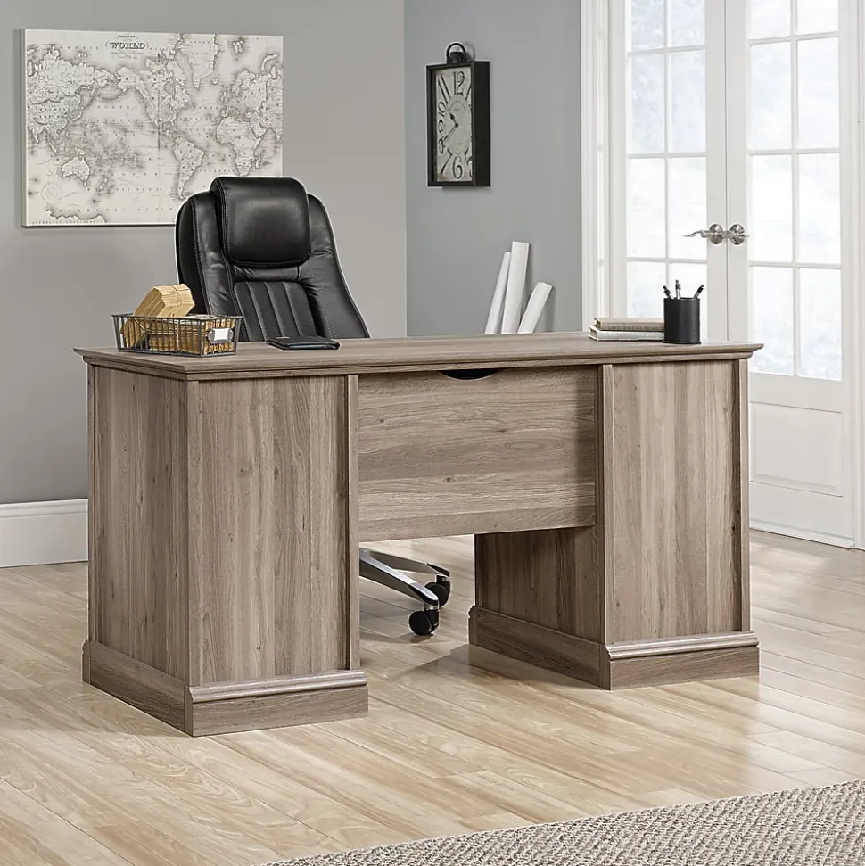Sauder® Barrister Lane 59"W Executive Computer Desk, Salt Oak