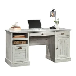 Sauder® Barrister Lane 59”W Executive Computer Desk, White Plank