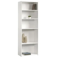 SauderĀ® Beginnings 72"H 5-Shelf Bookcase, Soft White