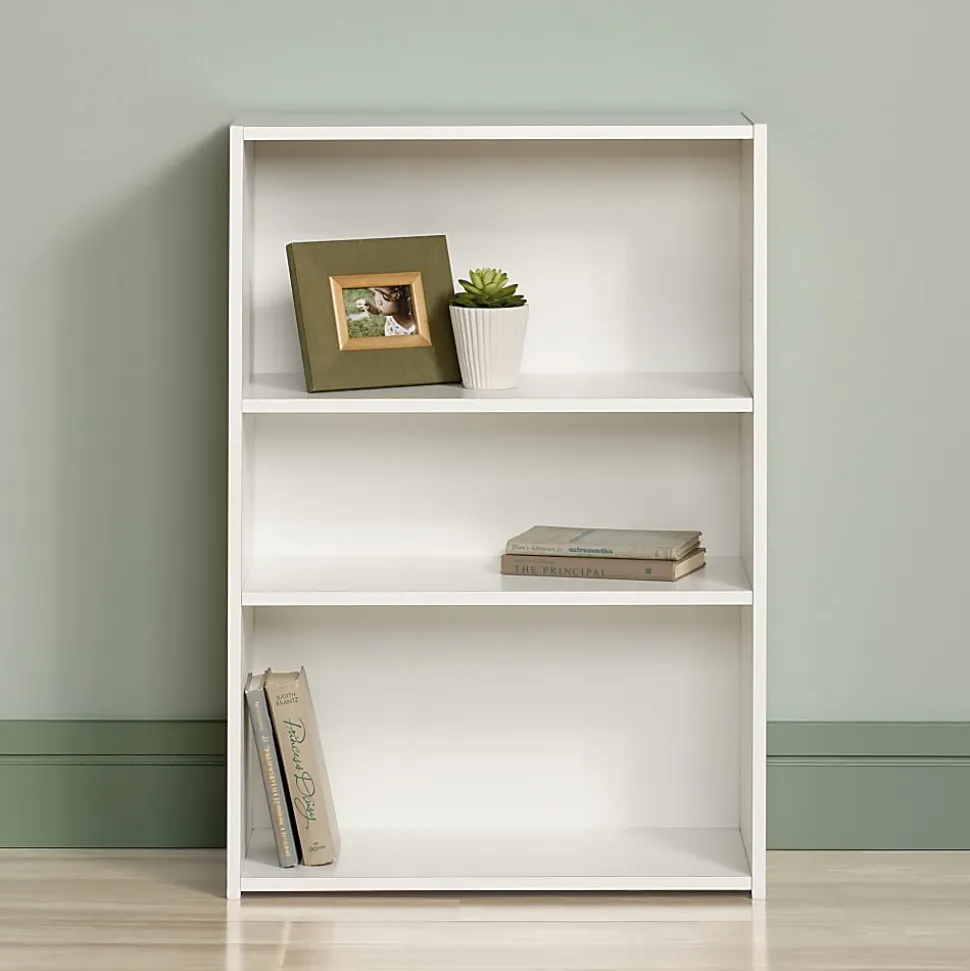 Sauder® Beginnings 36"H 3-Shelf Bookcase, Soft White