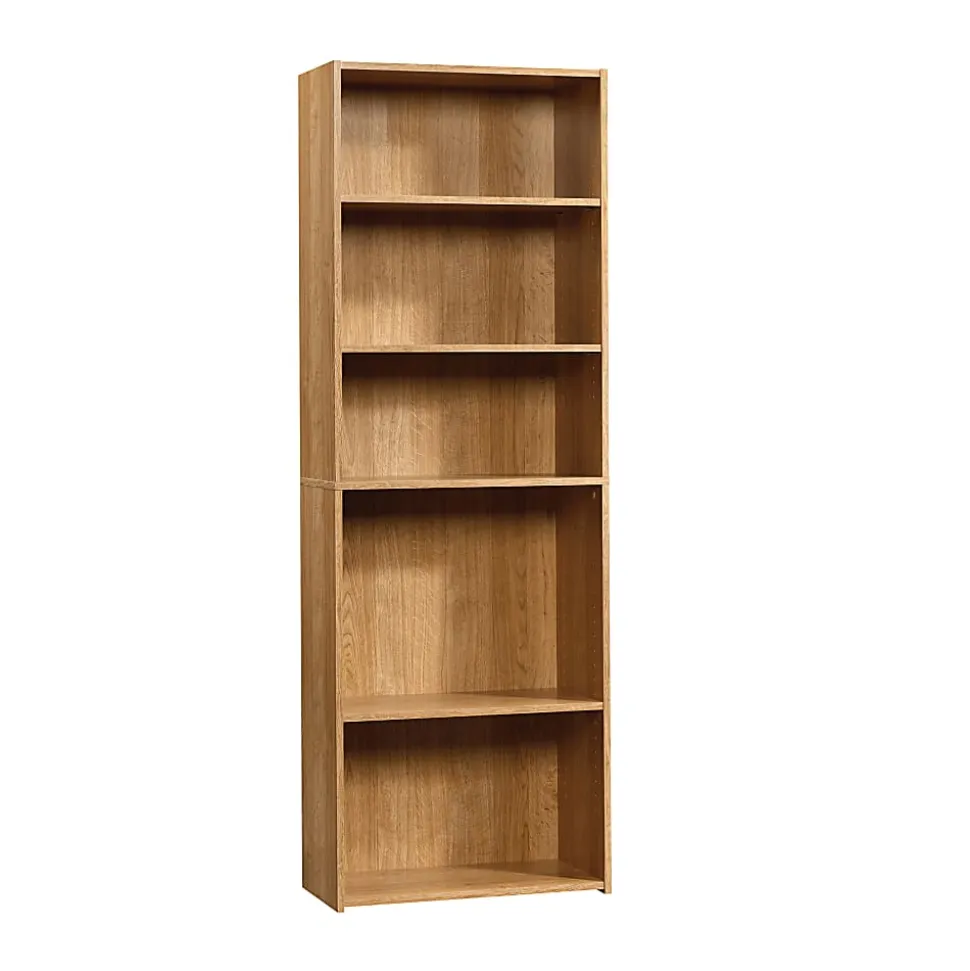 Sauder® Beginnings 71 3/16"H 5-Shelf Transitional Bookcase, Oak/Light Finish, Standard Delivery