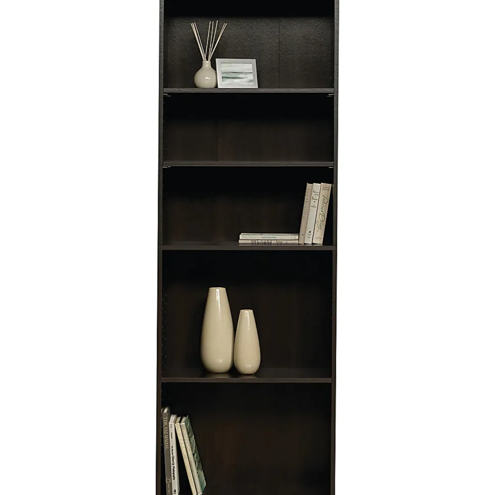 Sauder® Beginnings 71 3/16"H 5-Shelf Transitional Bookcase, Red/Dark Finish, Standard Delivery