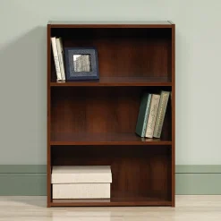 Sauder® Beginnings 35 5/16"H 3-Shelf Transitional Bookcase, Cherry/Medium Finish, Standard Delivery
