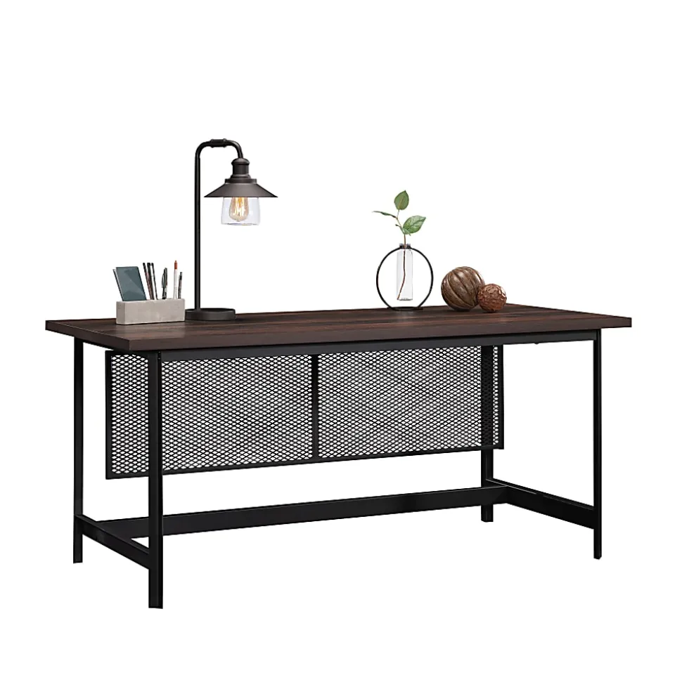 Sauder® Briarbrook 66"W Table Style Computer Desk, Black/Barrel Oak