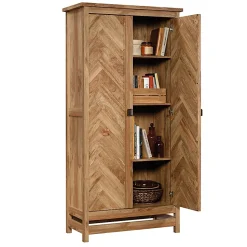 Sauder® Cannery Bridge Storage Cabinet, 72"H x 35-1/4"W x 16-1/4"D, Sindoori Mango