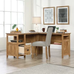 Sauder® Cannery Bridge 59"W L-Shaped Corner Desk, Sindoori Mango