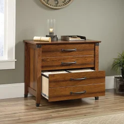 Sauder® Carson Forge 34-1/2"W x 20-3/8"D Lateral 2-Drawer File Cabinet, Washington Cherry