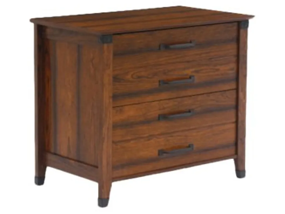Sauder® Carson Forge 34-1/2"W x 20-3/8"D Lateral 2-Drawer File Cabinet, Washington Cherry