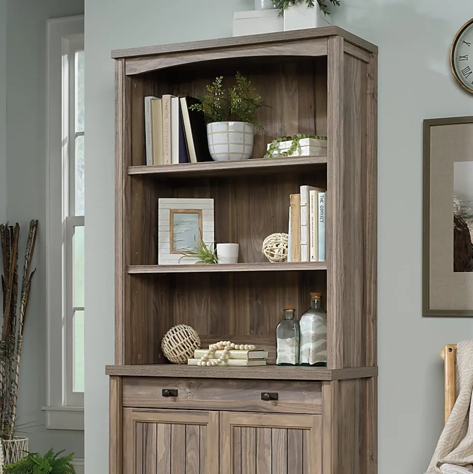 Sauder® Costa 32"W Library Hutch, Washed Walnut