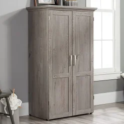 Sauder® Craft 36”W Storage Armoire And Stow Away Desk, Mystic Oak