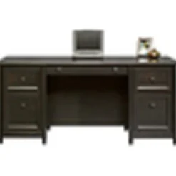 Sauder® Edge Water 66"W Executive Computer Desk, Estate Black