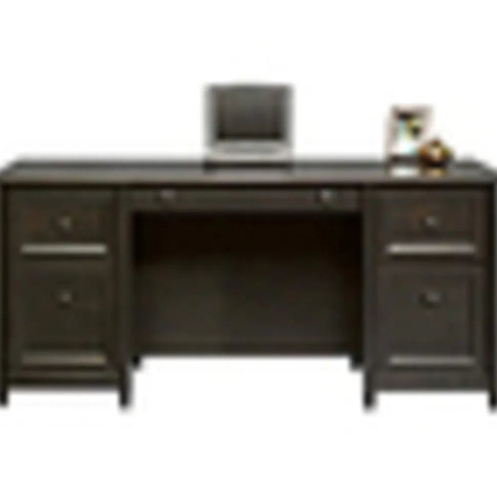 Sauder® Edge Water 66"W Executive Computer Desk, Estate Black
