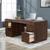 Sauder® Englewood 66"W Executive Computer Desk, Spiced Mahogany