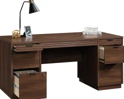 Sauder® Englewood 66"W Executive Computer Desk, Spiced Mahogany