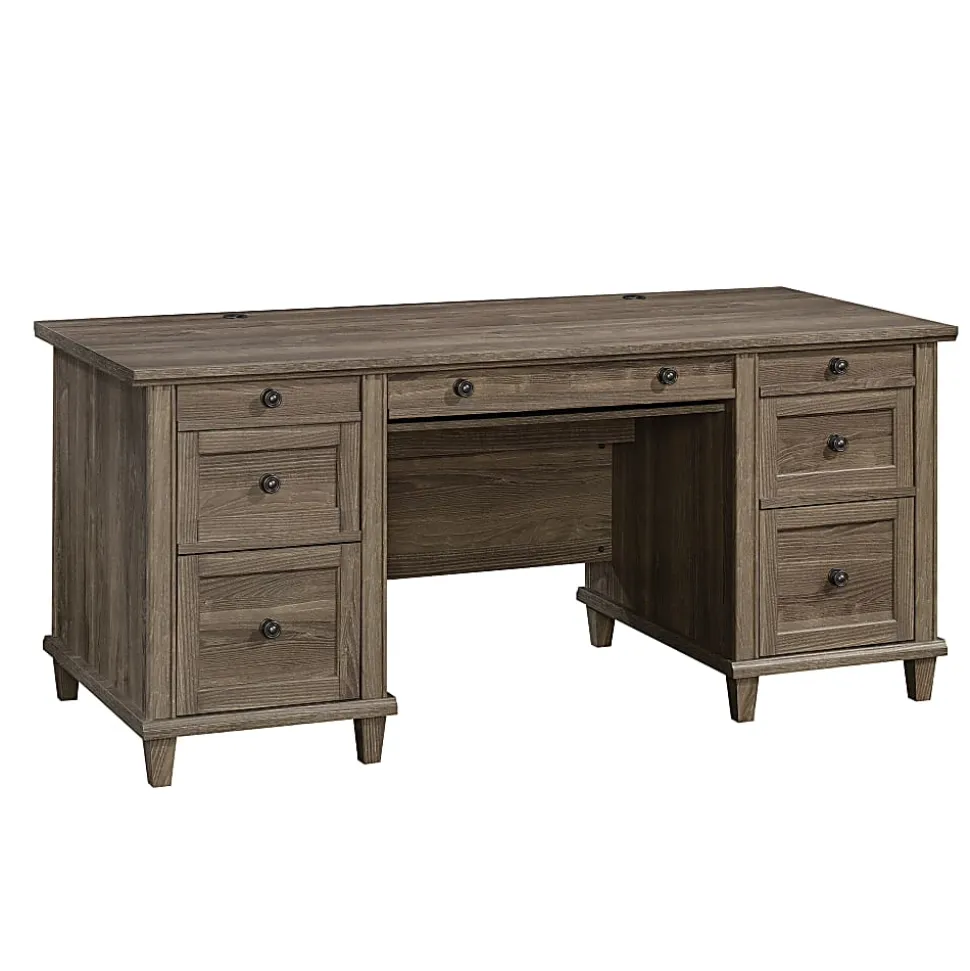 Sauder® Hammond 68"W Executive Computer Desk, Emery Oak