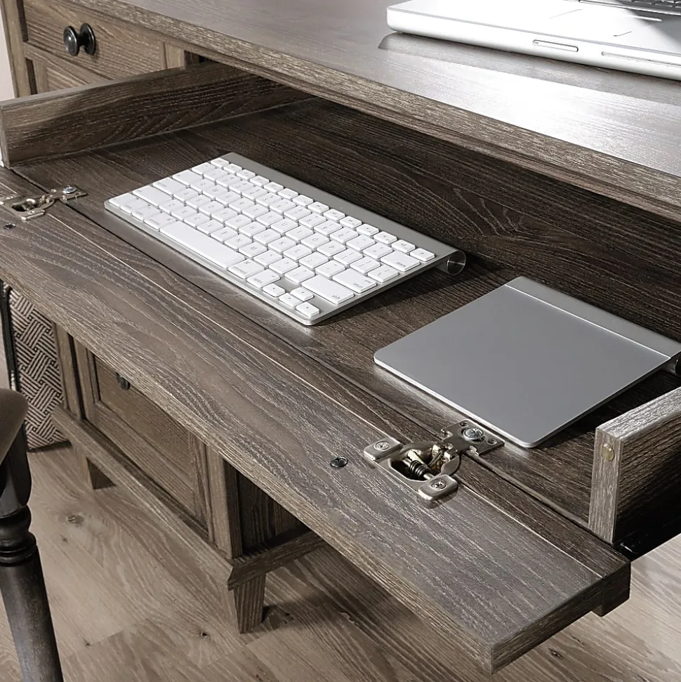 Sauder® Hammond 68"W Executive Computer Desk, Emery Oak