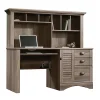 Sauder® Harbor View 63"W Computer Desk With Hutch, Salt Oak