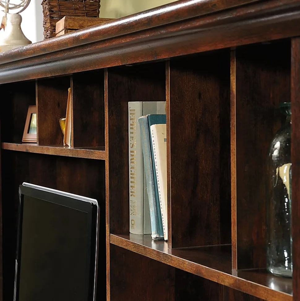 Sauder® Harbor View 63"W Computer Desk With Hutch, Curado Cherry