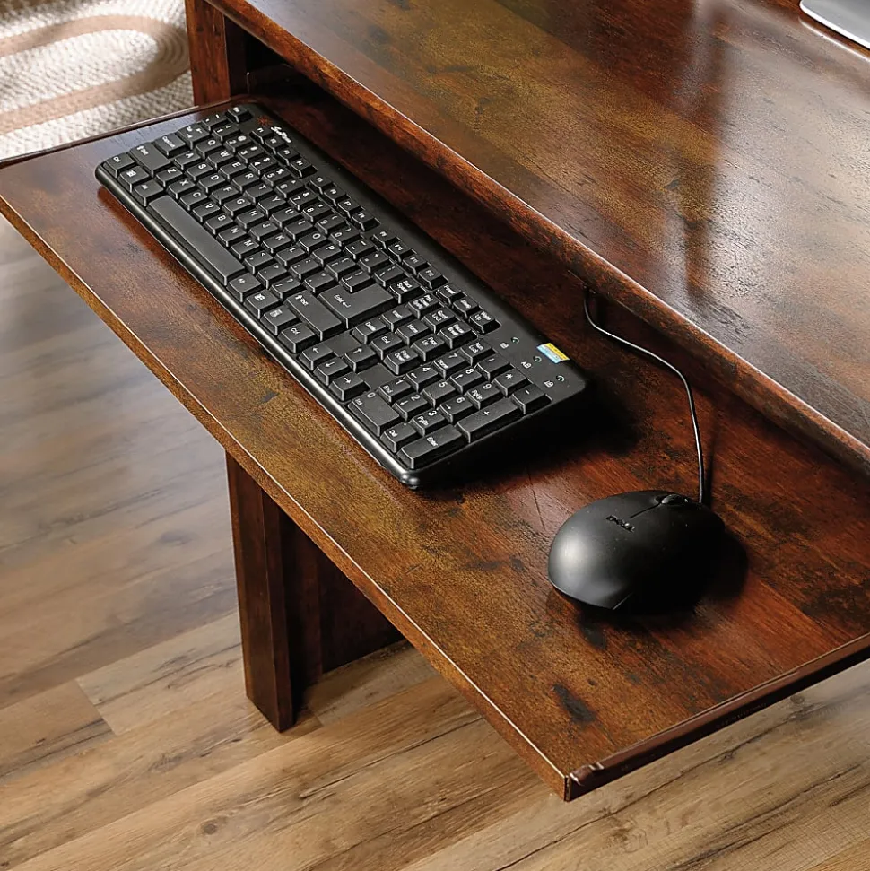 Sauder® Harbor View 63"W Computer Desk With Hutch, Curado Cherry