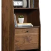Sauder® Harvey Park 71"H Narrow 3-Shelf Bookcase With File, Grand Walnut