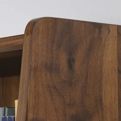 Sauder® Harvey Park 71"H 5-Shelf Bookcase With Doors, Grand Walnut