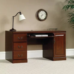 SauderĀ® Heritage Hill 60"W Desk Computer Credenza, Classic Cherry