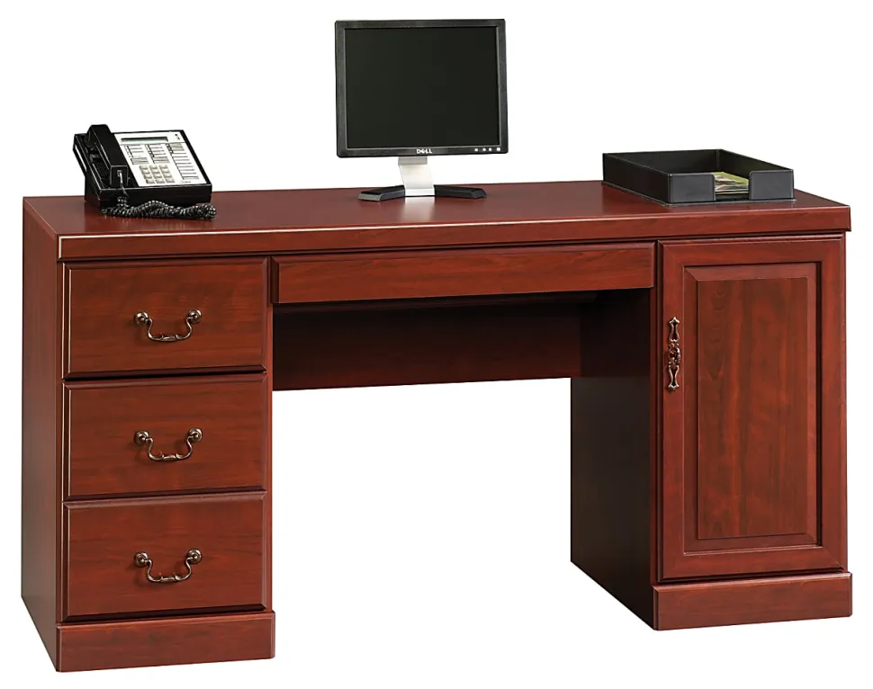 Sauder® Heritage Hill 60"W Desk Computer Credenza, Classic Cherry