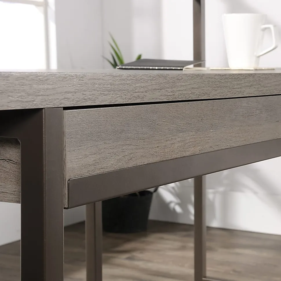 Sauder® Manhattan Gate 61"W L-Shape Computer Desk With Wireless Charger, Mystic Oak