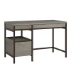Sauder® Manhattan Gate 48"W Single Pedestal Computer Desk With File Drawer, Mystic Oak
