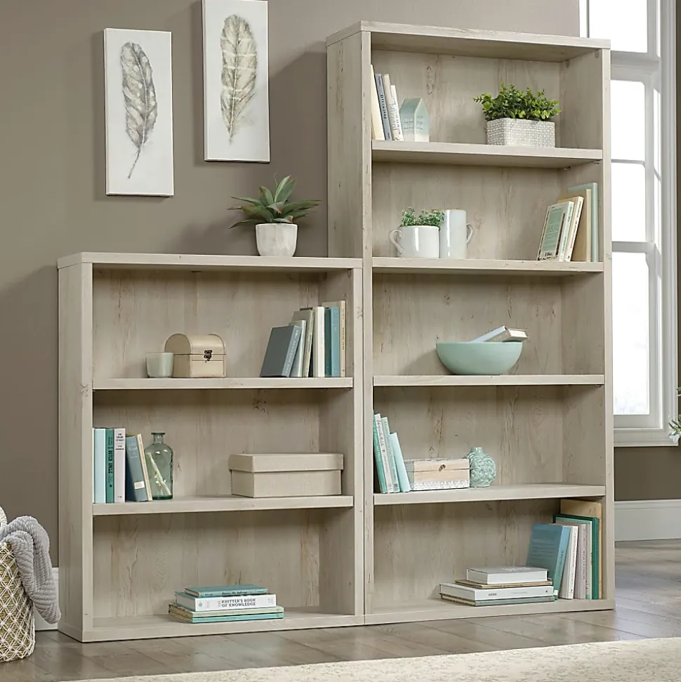 Sauder® Optimum 73-1/2"H 5-Shelf Bookcase, Chalked Chestnut
