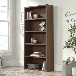 Sauder® Optimum 73-1/2"H 5-Shelf Bookcase, Spiced Mahogany