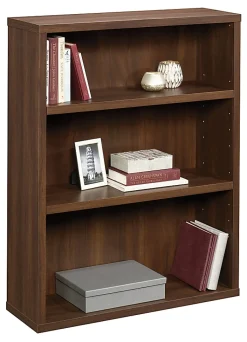 Sauder® Optimum 45"H 3-Shelf Bookcase Spiced Mahogany