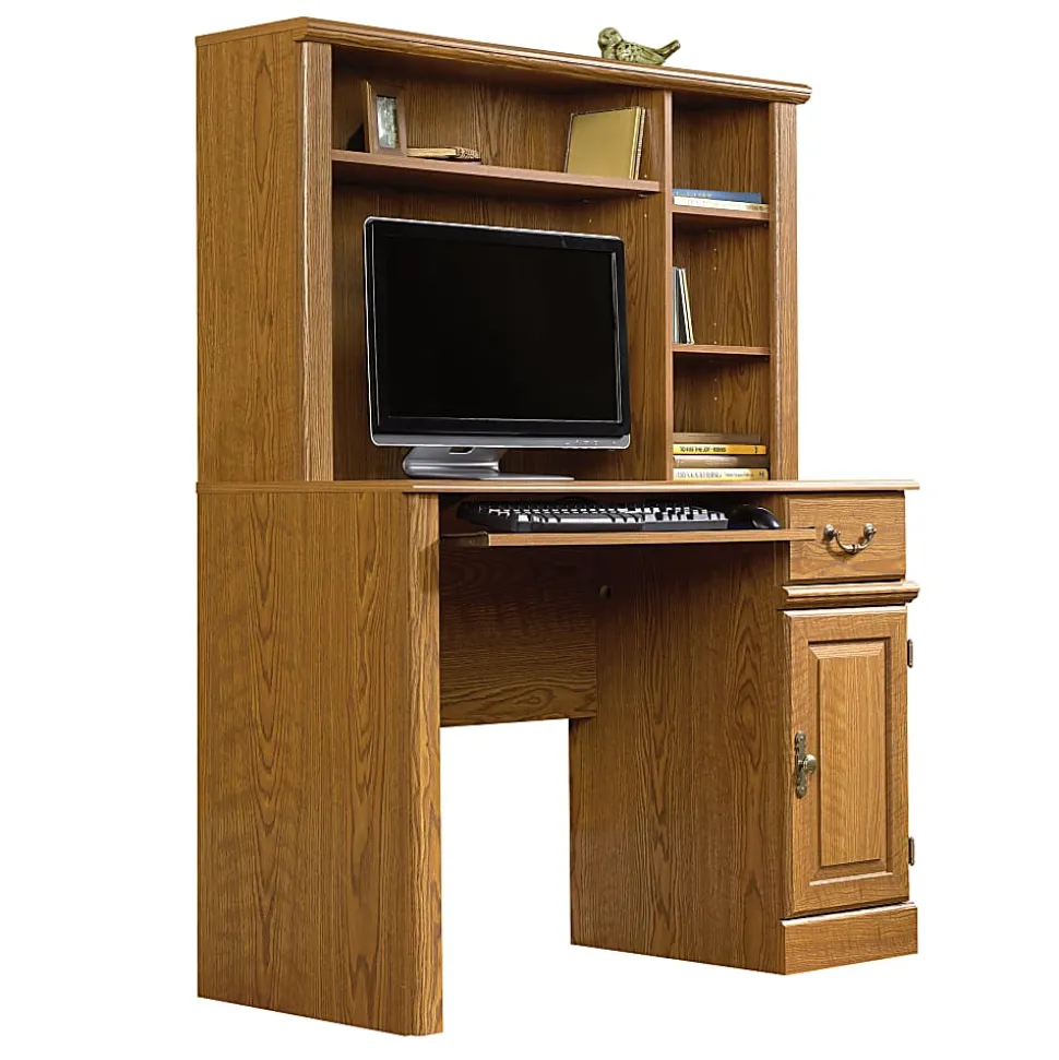 Sauder® Orchard Hills 43"W Computer Desk With Hutch, Carolina Oak